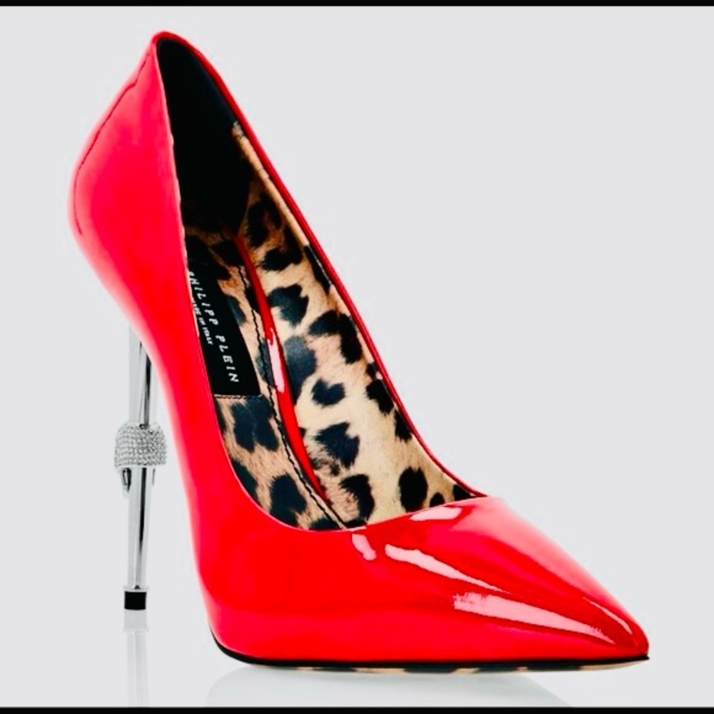 PHILIPP PLEIN DECOLETTE SKULL HEEL
PUMPS IN RED EU 39